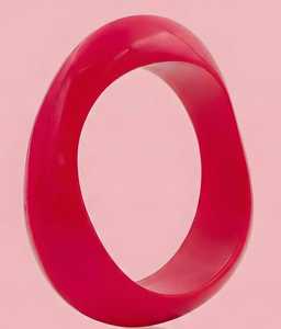 MN Exports MNE-685 Pink Acrylic <b>Bangle</b> <b>Bracelet</b> Classic Round Resin Islamic Unisex Fashion Gift Jewelry Accessory - Product Image 2
