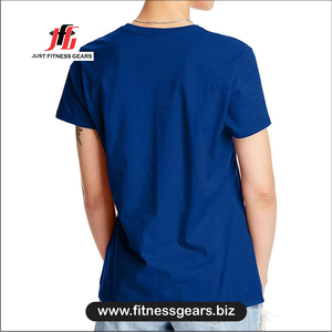 Just Fitness Gears Women's O-Neck Short Sleeve <b>T</b>-<b>Shirt</b> Solid Color Breathable Knitted Cotton Casual Wear Regular Fit - Product Image 2