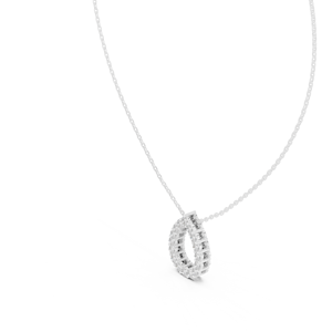 Collier pendentif raffiné en forme de poire, or massif, style goutte élégante, bijoux fins, cadeau pour femme - Product Image 3
