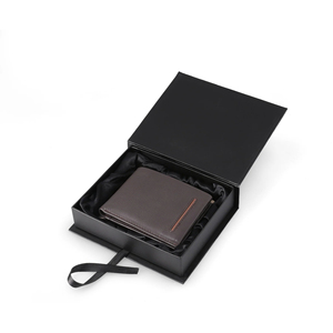 Cartera Bifold de Cuero Genuino Marrón para Hombre, de Alta Calidad y Lujo, con Bloqueo RFID, Logotipo Personalizado, Delgada, Multifuncional, Porta Tarjetas, Corta - Product Image 5