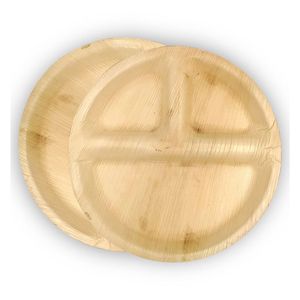 Durable Bamboo <b>Disposable</b> <b>Plate</b> Round Shape Food Grade <b>Plate</b> For Commercial Food Packaging - Product Image 3