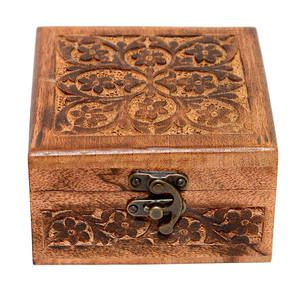 Budget Friendly Wooden Keepsake Box for Jewelry <b>Memories</b> <b>Gifts</b> Small Treasures Elegant Vintage Carved Decoration Aaliyan Impex - Product Image 3