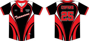 เสื้อเบสบอลผู้ชายแบบสั่งทำพิเศษ แขนสั้น ติดกระดุม ผ้าโพลีเอสเตอร์/คอตตอนตาข่าย พิมพ์ลายแบบรีดร้อน แห้งเร็ว - Product Image 6