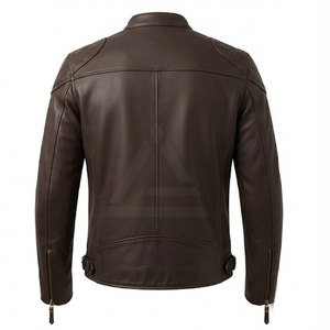 Custom Leather <b>Biker</b> <b>Jacket</b> With Contemporary Slim Fit Premium Leather Finish For Casual Streetwear And Travel Outfits - Product Image 2