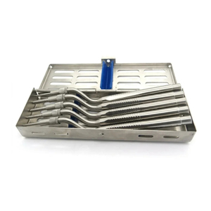 Ensemble de 5 instruments d'ostéotomes pour lifting de sinus, outils de chirurgie implantaire dentaire avec cassette, kit d'ostéotomes pour lifting de sinus - Product Image 5