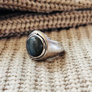 <b>Labradorite</b> Brass <b>Ring</b> Geometric Brass Jewelry 925 sterling silver <b>ring</b> vintage <b>ring</b> Oxidized Silver <b>ring</b> for Men - Product Image 1