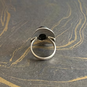 Bague unisexe en argent 925 (8,0 grammes) avec pierre précieuse en onyx noir de forme ovale, bijoux de classe, à porter au quotidien - Product Image 5
