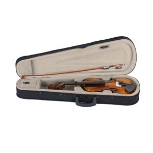 Nuovo custodia per violino acustico 3/4, archetto naturale, resina per studenti principianti, violino elettrico, archetto in legno, tavola in abete, fondo in acero, corpo in tiglio - Product Image 3