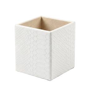 Square PU Leather <b>Pen</b> Holder for Business Promotional Gift Custom Logo Desk Organization - Product Image 5