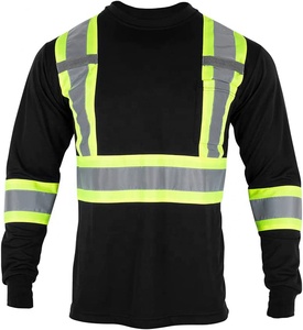 เสื้อกั๊กสะท้อนแสงแบบ Hi-Vis แขนยาว เสื้อทำงานเพื่อความปลอดภัย ชุดทำงานที่มองเห็นได้ชัดเจนสำหรับงานก่อสร้างถนนและโลจิสติกส์ - Product Image 1
