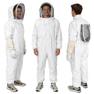 Traje de Apicultura con Velo Protector y Mangas Largas, Anti-Picaduras, Ventilado, para Manipulación de Abejas, Cosecha de Miel y Uso en Apicultura - Product Image 1