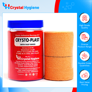 Venda elástica adhesiva transpirable de óxido de zinc Crysto Plast de alta calidad con certificación CE e ISO, al mejor precio del mercado. - Product Image 6