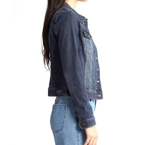 Chaqueta vaquera larga para mujer, elegante, informal, moderna, estilo streetwear, fabricante OEM, servicio OEM - Product Image 3