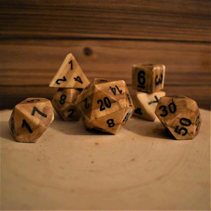 High Quality Handmade Polished Eco-Friendly Buffalo Horn Bone Dnd <b>Dice</b> Gaming Set of 7 with Custom Size <b>10</b> <b>Sided</b> - Product Image 1