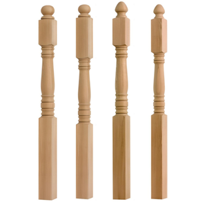 Nuevos y Duraderos Componentes de Escalera de Roble Blanco con Advertencia de Seguridad, Fácil Instalación, Columna de Escalera con Superficie Lisa Estilo Antiguo, Modelo EFS 4500 - Product Image 1