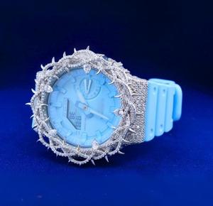 Reloj de Lujo Moderno de 20 mm con Diamantes de Moissanita, Estilo Hip Hop, para Hombre y Mujer, Digital de Cuarzo - Product Image 1