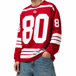 Jersey de Fútbol Americano Rojo 2026, Personalizado, de Alta Calidad, Talla Grande, Uniforme Deportivo, Unisex, Malla, Venta al Por Mayor, OEM - Product Image 2