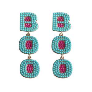 Pendientes Colgantes Cristianos Modernos con Cuentas de Semillas, Bordado de Cuentas, Estilo Artístico Hecho a Mano, Diseño Elegante - Product Image 4