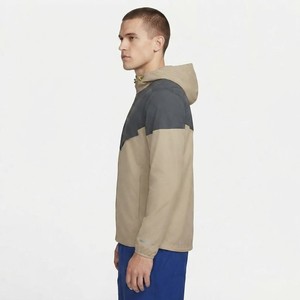 Chaqueta cortavientos con capucha para hombre, ligera, con cremallera, informal, para exteriores, resistente al viento, para otoño y primavera - Product Image 3