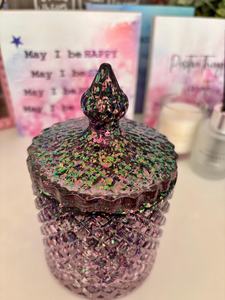 Pot en résine fait main, pot décoratif, pot pour la décoration de la maison, pot à bonbons, pot porte-bougie avec couvercle, pot à maquillage, pot à paillettes épaisses - Product Image 2