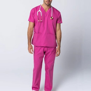 Professional Quality 100% Cotton Medical <b>Scrub</b> Suit <b>Scrub</b> <b>Sets</b> Customized Color & Logo Best Selling - Product Image 1