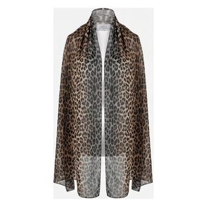 MORTY APPLESAN Bufanda de seda con estampado de leopardo para mujer, accesorio de moda multifuncional, largo y elegante, para todas las estaciones - Product Image 1
