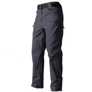 <b>Men's</b> <b>Black</b> Polyester Hi Visibility <b>Work</b> <b>Pants</b> CE Certified Reflective Abrasion Resistance Multiple Pockets Needle Detection - Product Image 2