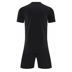 T-shirt de sport noir à manches courtes pour homme avec imprimé géométrique, ensemble de vêtements de sport d'été anti-transpiration - Product Image 2