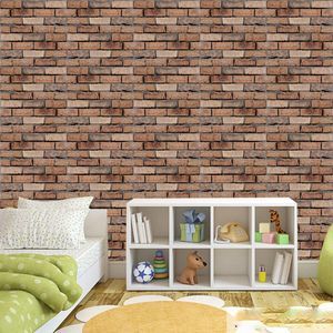 Paquete de 10 Papel Tapiz Autoadhesivo 3D Removible de 11.8 x 11.8 Pulgadas, Calcomanías de Pared con Diseño de Ladrillo Falso Vintage, Papel Tapiz Autoadhesivo - Product Image 4