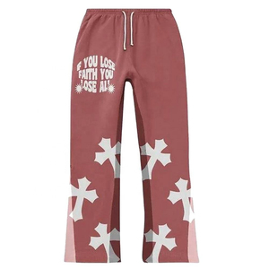 Custom High Quality Vintage <b>Maternity</b> Men's Tracksuit Set Pullover 100% Cotton Screen Printing Two Piece Breathable OEM Custom - Product Image 3