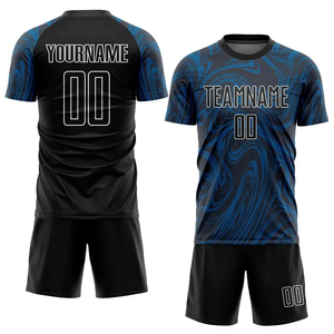 Maillot de football personnalisé Pook International imprimé par sublimation, couleur turquoise, unisexe, manches courtes, col en V, maille respirante, polyester anti-transpiration - Product Image 2