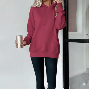 Sudadera con Capucha Extra Grande Informal para Mujer, Suave, Holgada, Cálida, de Manga Larga, Estilo Urbano, a la Moda - Product Image 1