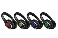 Système de casques de disco silencieux RF998A avec émetteur, design supra-auriculaire confortable, noir intégral, pour location d'événements et de conférences