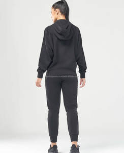 Sudadera con Capucha Corta de Algodón para Mujer, Personalizable con Logotipo, al por Mayor, Informal, de Punto Sólido - Product Image 3