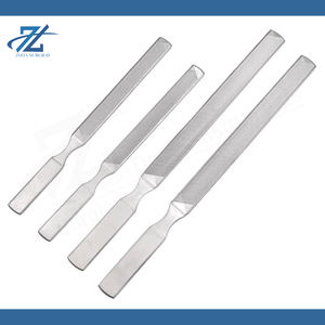 Lime à ongles professionnelle double face en acier inoxydable, grain 100, réutilisable, outil de manucure et pédicure avec motif droit - Product Image 6