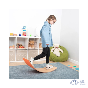 [MELHOR PRECIO] BLUE LOTUS FARM Tabla de Equilibrio y Balancín de Madera Ecológica y Duradera para Niños, Juguete para Ejercicio Físico y Juego, Vietnam - Product Image 1