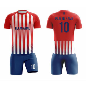 Conjunto de Camiseta de Fútbol Personalizada para Hombre, Roja y Amarilla, con Estampado Sublimado, Transpirable, de Poliéster, Manga Corta, Nombre del Equipo, Número de Jugador 10 - Product Image 4