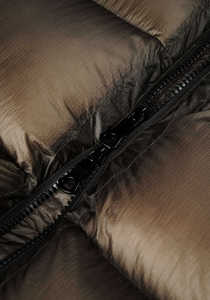 Custom <b>Mens</b> Bubble <b>Jacket</b> with Unique Style Private Label Full Zipper Stand Collar Long Sleeves <b>Canvas</b> Fabric Puffer <b>Jacket</b> - Product Image 5