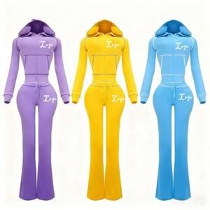 Survêtements à Marque Blanche en Tissu Tricoté pour Femme – Ensemble Athleisure Assorti – Prix Usine – Vente en Gros Mondiale - Product Image 3