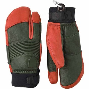 Best Quality 2026 New Design Cowhide Leather Men and Women Sports Warm Snow <b>Ski</b> Mittens and Gloves Set - Product Image 1