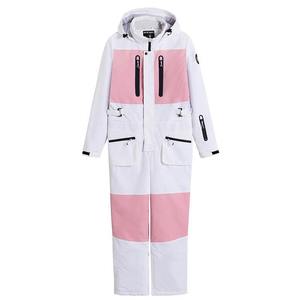 Waterproof One Piece Ski Suit <b>Women</b> Men Winter Snowboarding Jumpsuit <b>Thermal</b> Hooded Windproof Outdoor Sports Skiing Apparel Wear - Product Image 4