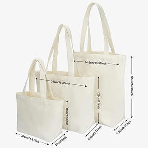 Sac fourre-tout en toile de coton personnalisé de taille moyenne avec longue poignée - Product Image 3