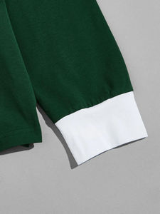 Polo de golf personnalisé 2026 avec logo, 100 % coton polyester, séchage rapide, respirant, haute qualité, polo bicolore pour homme - Product Image 4