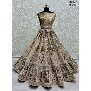 ชุดเจ้าสาวอินเดียกำมะหยี่คอลเลกชันสำหรับเจ้าสาวกับงาน zarkhan โดย fabzone - Product Image 1