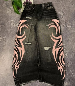 Pantalones Anchos de Moda Urbana Japonesa Estilo Gótico Y2K Unisex, Pantalones Retro de Estilo Harajuku Hip-Hop para Trabajo - Product Image 5