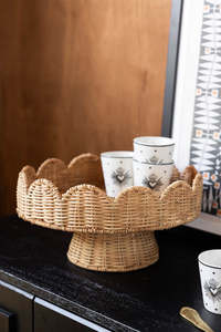 Nouveau plateau de service en rotin festonné, design original, fabriqué au Vietnam, prix de gros. - Product Image 6