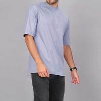 T-shirts personnalisés 100 % coton pour hommes, broderie logo lettre, été, doux, haute qualité, respirant, formel, peigné, anti-boulochage, coupe ample
