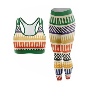 Conjunto de Yoga para Mujer, 2 Piezas, Sin Mangas, Diseño Moderno, Material Spandex/Nylon, Sin Costuras, Servicio Personalizado OEM, Cintura Elástica - Product Image 4