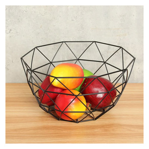 Rustic Style Iron Wire Fruit Basket with Vintage Finish for Farmhouse Kitchen Decor - Product Image 2