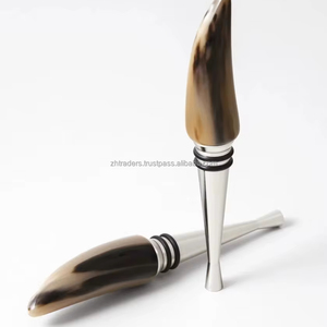 Tapón de Vino de Cuerno de Búfalo Natural, Estilo Moderno, Cubitera, Contenedor de Bebidas, Enfriador de Vino Pulido Ecológico - Product Image 1
